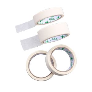 1 Inch Width Embossed Paper White Painters Tape Rubber Adhesive