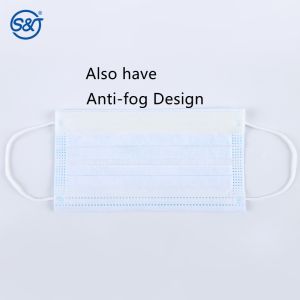 S&J Non-Woven mask protective medical 3 ply face mask disposable dust-proof