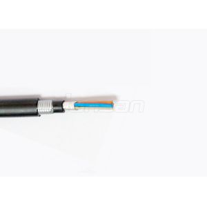 PE GYTS 12 Core Optical Fiber Cable , Outdoor OS2 Single Mode Fiber Cable
