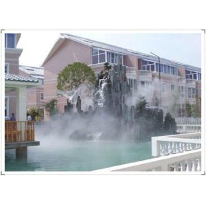 Electric Smoking Water Fog Fountain , Large Misting Fountains With Lights