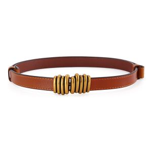 Fashion Fancy Belts For Ladies Alloy Pin Thin Gold Belt Custom 1.8cm