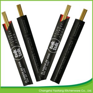 24cm Natural disposable Tensoge Bamboo Chopsticks Open Paper Packing For