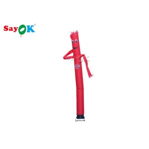 Dancing Air Puppets Single Leg Red Inflatable Air Dancer Wave Man For Commercial