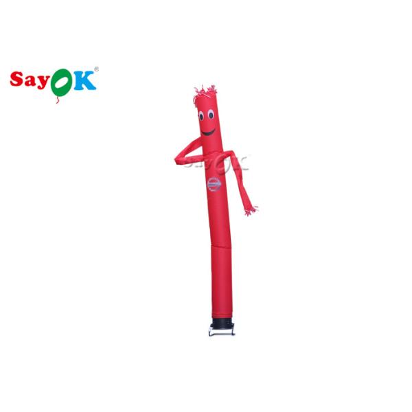 Dancing Air Puppets Single Leg Red Inflatable Air Dancer Wave Man For Commercial