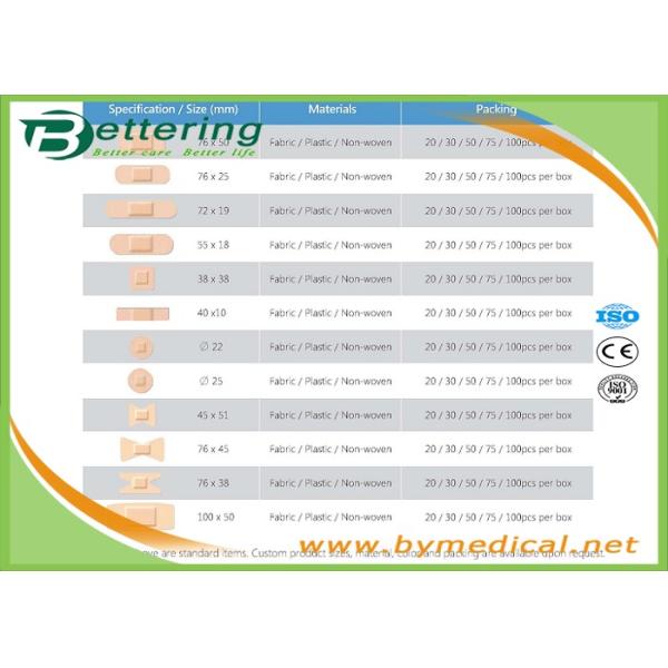 Medical First Aid Adhesive Bandage Plaster for Wounds 100 pcs/ box