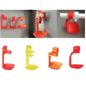 Yellow Poultry Auto Drinker System Broiler Nipple Drinker With Cup