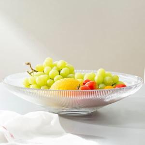 China Decorative 30cm Clear Glass Plates And Bowls 11.8 Inch For Centerpieces on sale