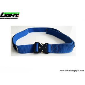 Blue Webbing Mining Waist Belt With Self Locking Clips Reflective Strip