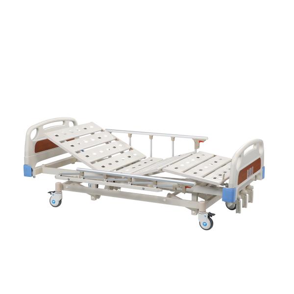 Quality Three Functions Manual Hospital Bed With Aluminum Side Rail OEM / ODM Service wholesale