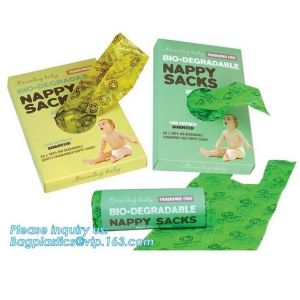 Biodegradable Compostable Scented High Quality HDPE Plastic Baby Nappy Sacks