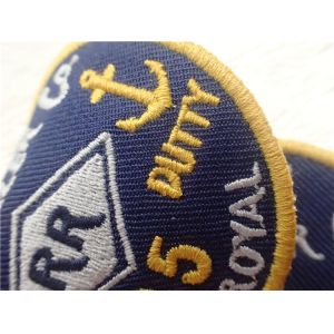 Eco - Friendly Custom Twill Patches Sew - On Back For Garment / Embroidered