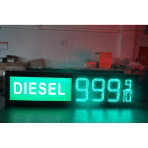 Iron Casing Fuel Station Pylon Sign Gas Display with 7 Segment LED Board and LED