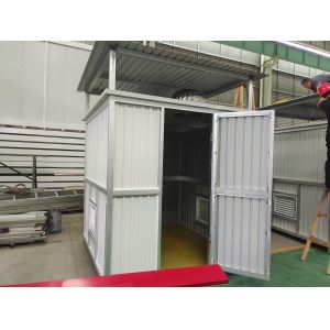 Ventilate Precast Corrugated Prefab Steel Box For Temporary Storage Goods Color