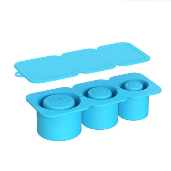 2024 Silicone Cylinder Ice Mold with Lid and Bin for Freezer Ice Cube Tray for