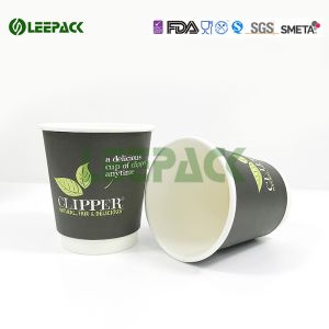 8oz 10oz Double Wall Paper Cups For Coffee Can Customized Logo /Pattern