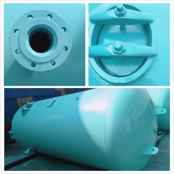Blue Vertical Air Receiver Tank Pressure Vessel , Low Pressure Air Compressor Holding Tank