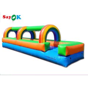 Commercial Inflatable Slide Bouncy Castle Rainbow Inflatable Water Slide PVC