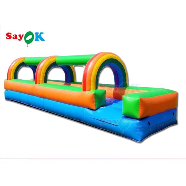 Commercial Inflatable Slide Bouncy Castle Rainbow Inflatable Water Slide PVC