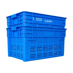 Customized Logo Mesh Plastic Crate for Nestable Stackable Plastic Turnover Basket