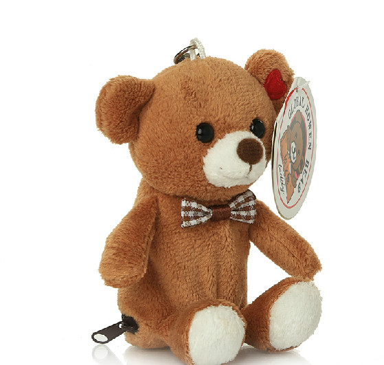 Quality Teddy bear key chain & Animal shape dog foldable portable wholesale