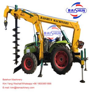 Tractor Crane Pole Erection Machine For Power Transmission 100-2000MM