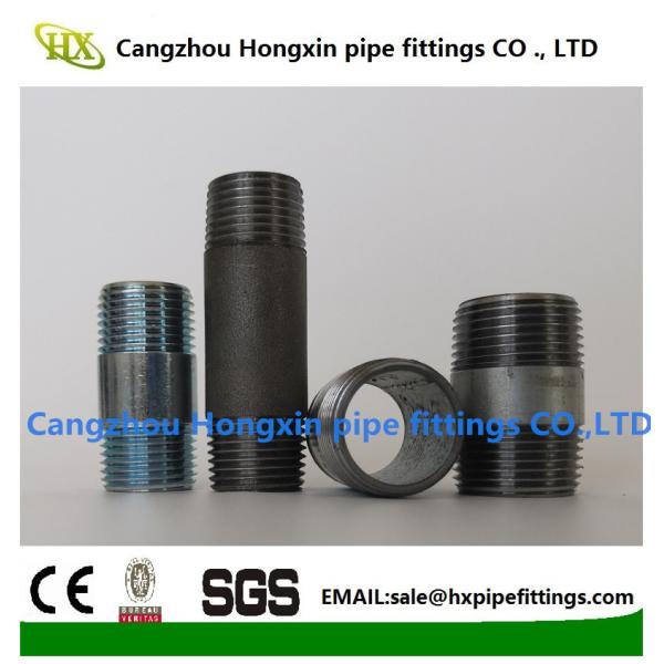 Quality ANSI B 16.9 Galvanized carbon steel pipe fittings BSP  NPT Thread pipe nipple wholesale