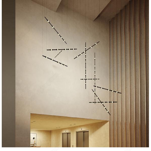 Modern Staircase Chandelier Led Living Room Indoor Light Nordic Villa Decoration Long line light(WH-MI-456)