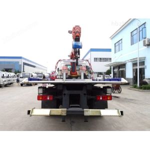 4x2 HOWO Tow Trucks Wrecker Truck One Tow Two Vehicle 10 Tons Flatbed Road-block