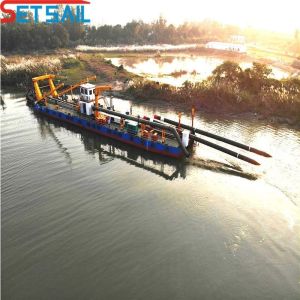 Total Height 7m Hydraulic Winch Cutter Suction River Sand Dredger with Anchor