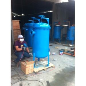 China Cs Bag Filter For Sludge Dewatering Boiler Rubber Lined PTFE Lined Acid Alkali Resistant on sale