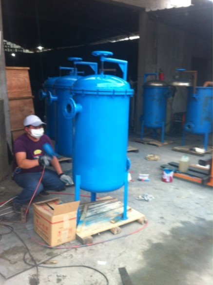 Cs Bag Filter For Sludge Dewatering Boiler Rubber Lined PTFE Lined Acid Alkali