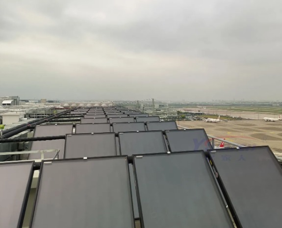 Quality Direct Heating  big capacity Flat Plate Solar Water Heater Pressurized  Solar Collector for project engineering  hotel  school wholesale