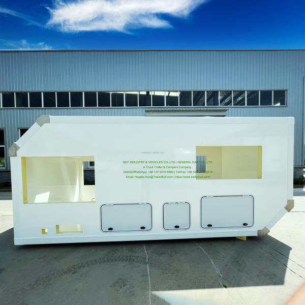 Windows 2x 800 x 1200 mm Camper Shell for FUSO 4x4 Motorhome and Camper Trucks in White