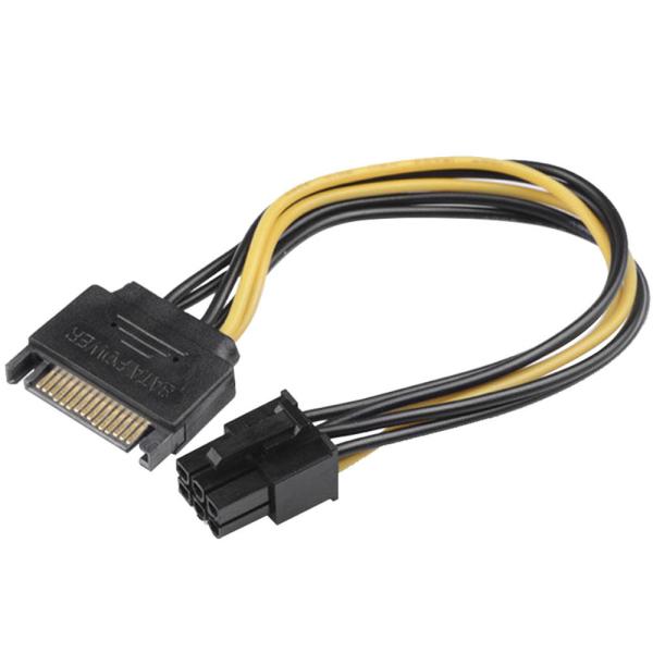Quality 15pin ST Power To 6pin PCIe PCI-e PCI Express Adapter Cable For Video Card wholesale