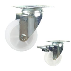 3" PP Wheel Total Brake Rotating Bolt Hole Caster Swivel Head For Furnitures