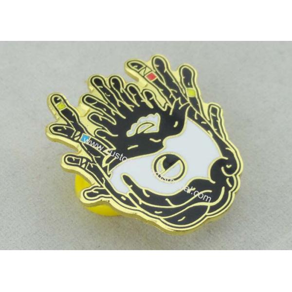 Hands Shape Lapel with Zinc Alloy Imitation Hard Enamel Pin And Gold Plating