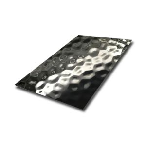 China Water Ripple Finish Hammered Black Stainless Steel Decorative Sheet For Wall Cladding on sale