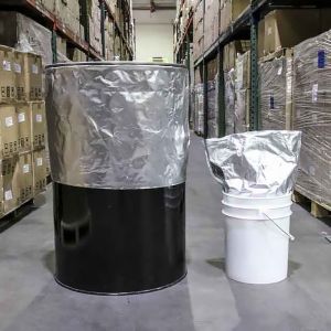 Flexible Round Bottom Gusset Aluminum Foil Plastic Bag Drum Liner Bags, Round