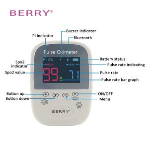 Medical Equipment Veterinary Pulse Oximeter With 1 Year 2 AA Alkaline Battery