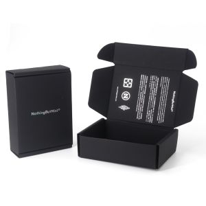 Cheap Eco Friendly Custom Logo Printed Black Mailer Shipping Packaging Box for sale