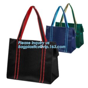 Promotional pp laminated custom printed recycled eco tnt grocery non woven bag,