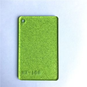 Cheap Cutting Transparent Green Glitter Acrylic Sheets 1/8inch PMMA Plexiglass for sale