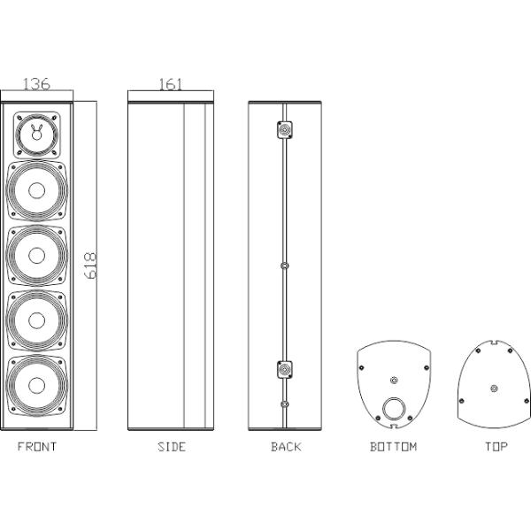 4 inch professional loudspeaker passive full range pa conference speaker MR441