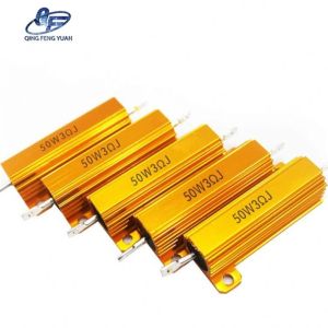 China Supply gold power resistor 50w 3r wirewound resistor