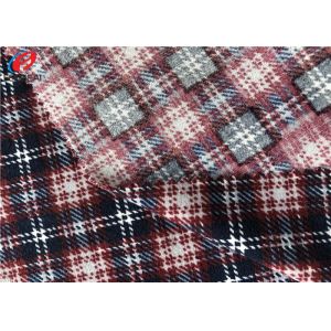 Printed 100% Polyester Tricot Knit Fabric Non Stretch Brushed Fabric For Garment