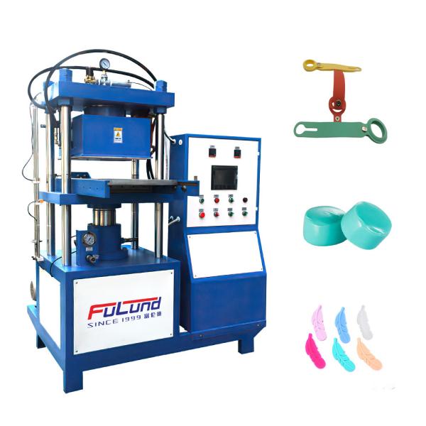 Quality FuLund Flat vulcanizing machine is used for silicone mosquito repellent wristband and refrigerator fresh box making wholesale