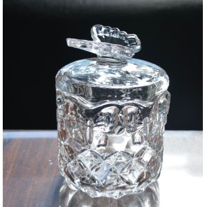 Butterfly Embossed Creative Crystal Glass Storage Jars