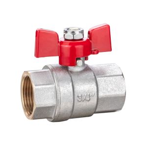 Cheap 1/2 Inch Single Unin Threaded Brass Ball Valve Butterfly Handle For Househole Use for sale