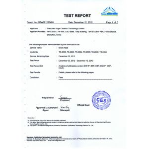 Shenzhen Huge Creation Technology Limited Certifications