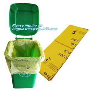 China biodegradable and compostable garbage bin liners, kitchen bin liner compostable flat trash bag on roll, bin liner in rol on sale China biodegradable and compostable garbage bin liners, kitchen bin liner compostable flat trash bag on roll, bin liner in rol on sale